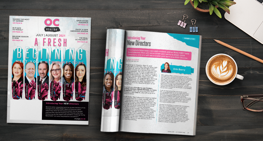 Cover of July/August 2021 OC REALTOR Magazine