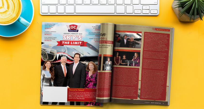 January February magazine mock up