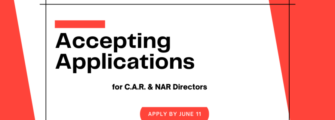Accepting Applications for CAR and NAR Directors