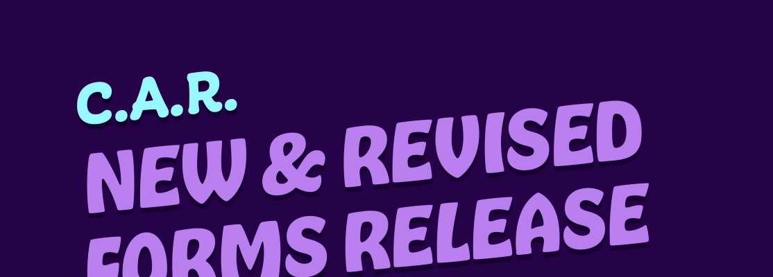 CAR New & Revised Forms Release