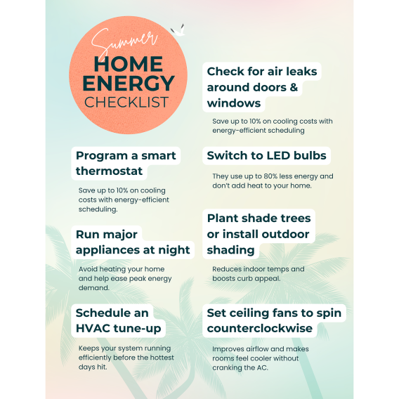 Summer Energy Checklist
