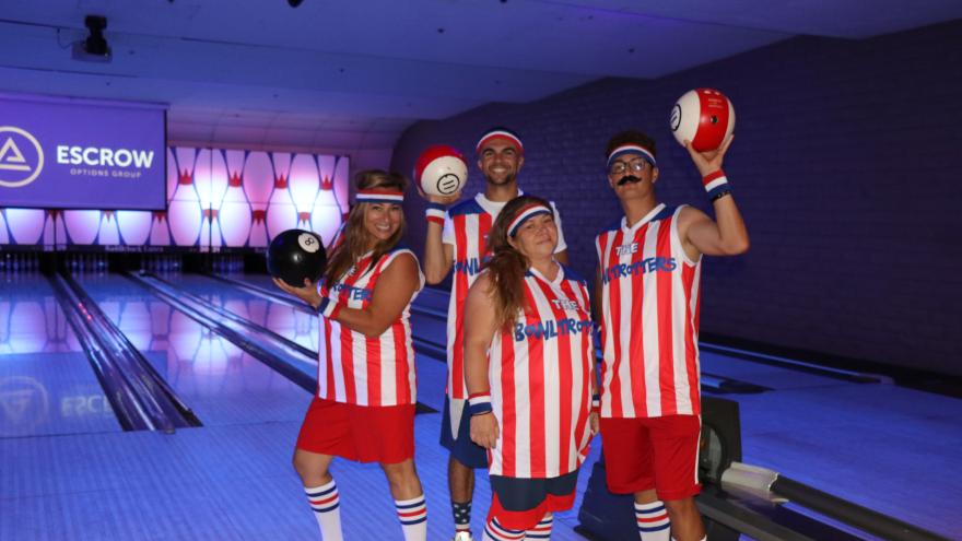 Bowler group wearing costumes