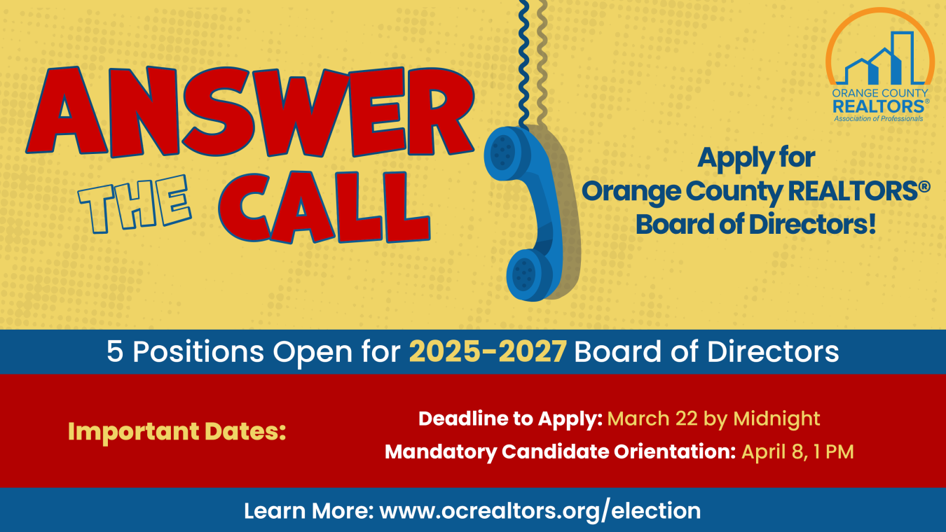 Answer the Call. BOD Election. Deadline to apply is March 22 at midnight
