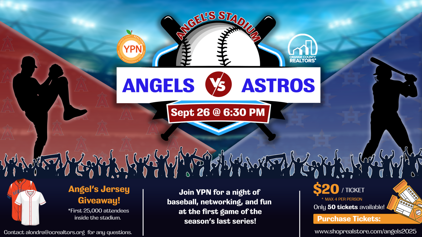 Baseball Flyer for the Angels vs Astros