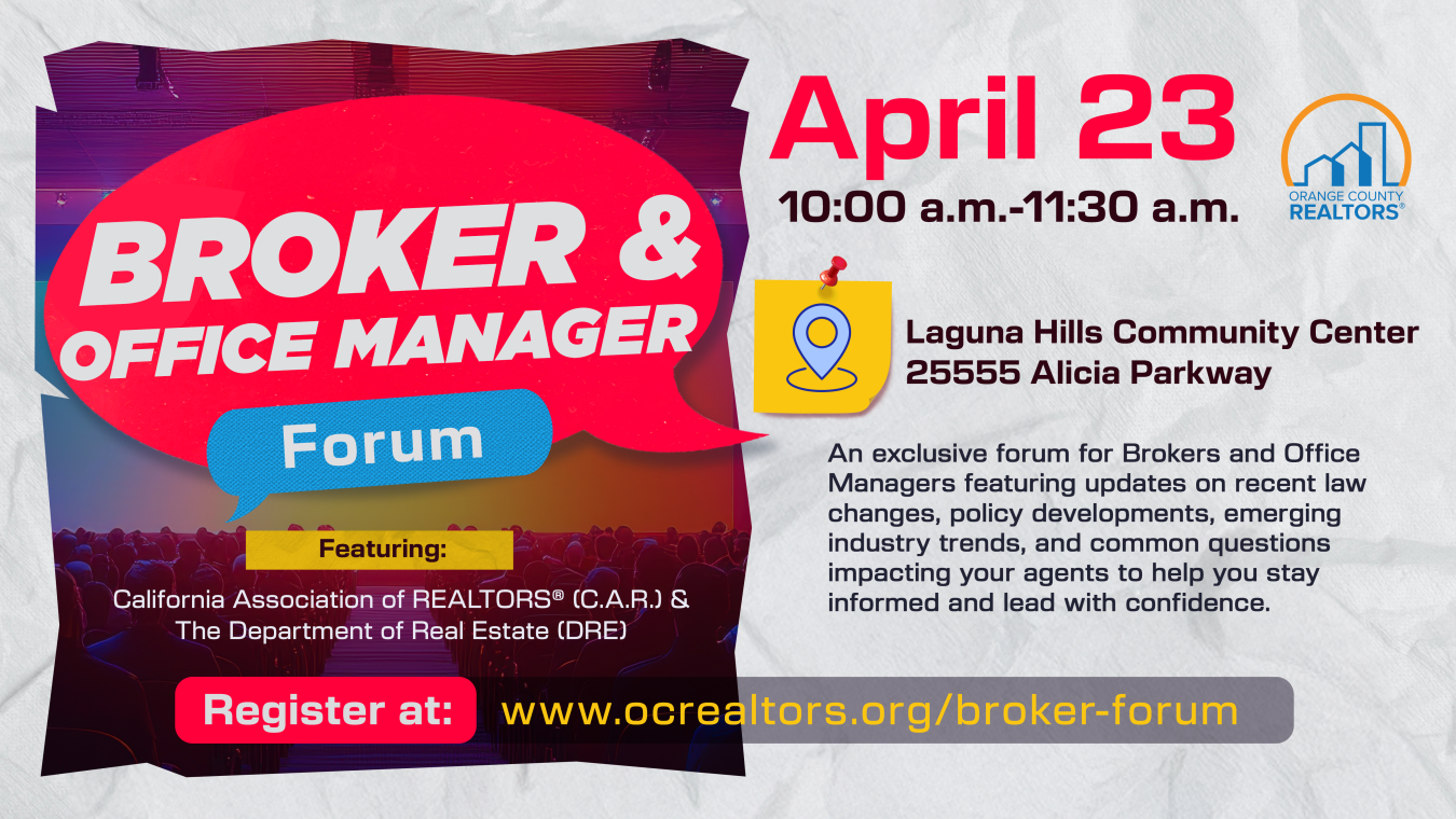 Broker & Office Manager Forum April 23