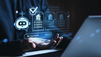 AI assistant for real estate floating icons